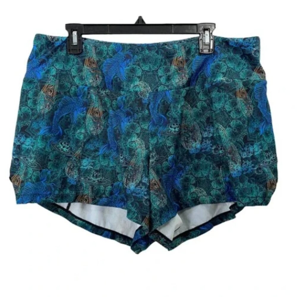 Running Shorts in Don’t Be Koi Blue/Teal/Green CVG CONSTANTLY VARIED GEAR